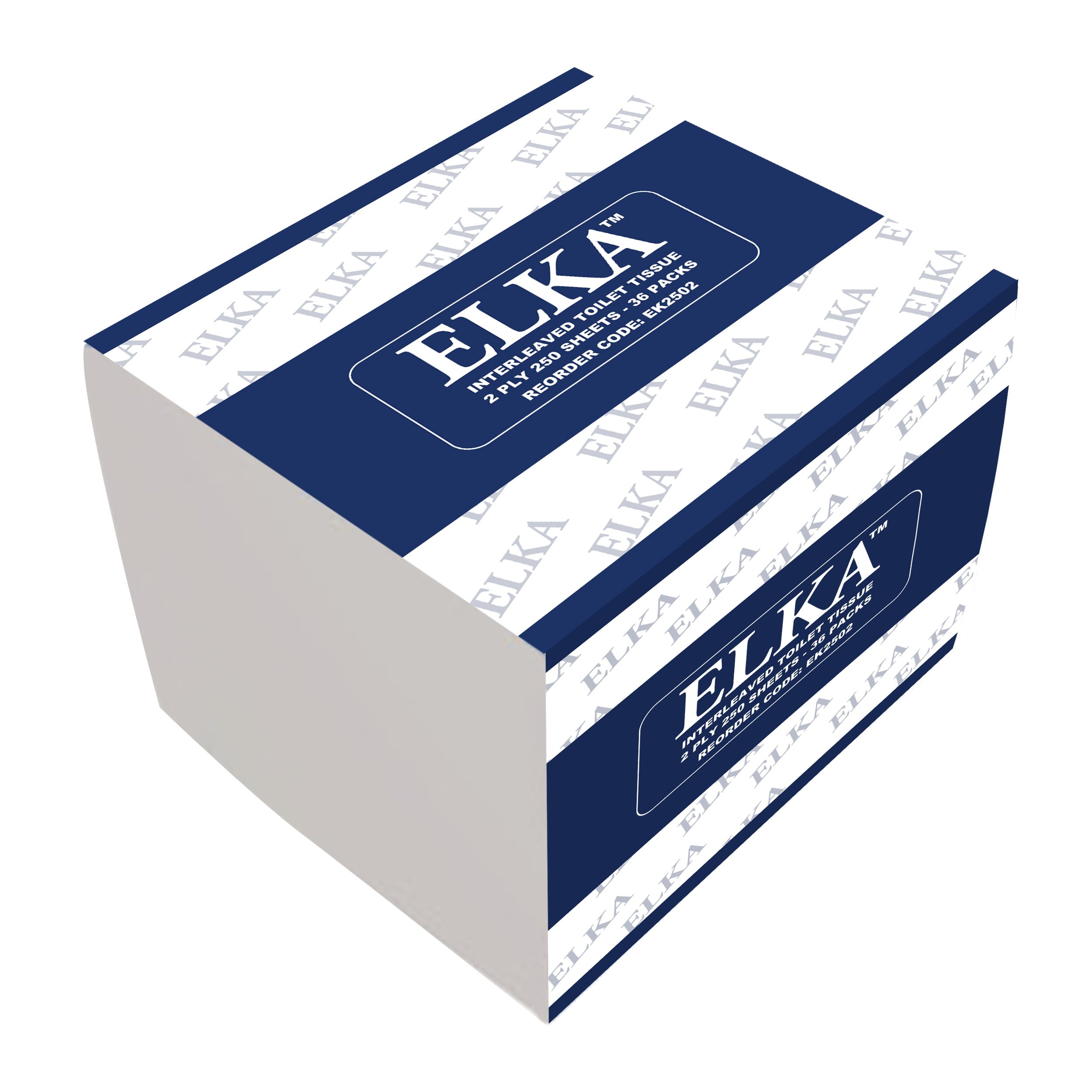 Elka Interleaved Toilet Tissue 2 Ply 250 Sheet Premium