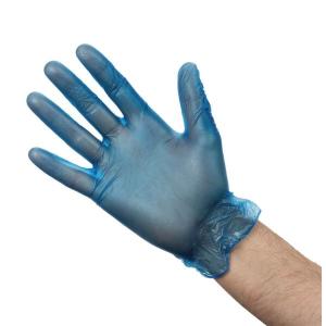 powder free blue vinyl gloves