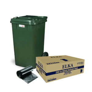 240L Black Heavy Duty Garbage Bags
