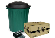 EK82BLK Elka 82l Black Garbage Bags