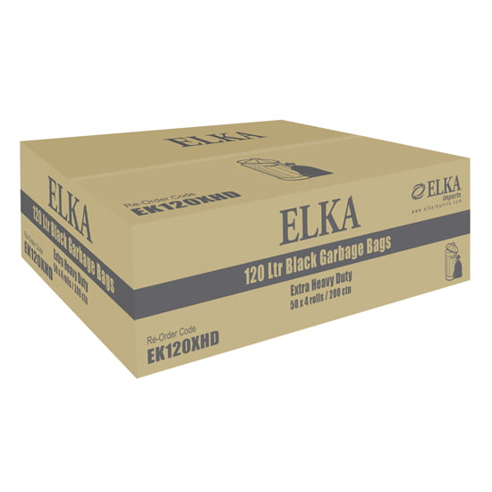 EK120XHD Elka 120 Litre Extra Heavy Duty Garbage Bags